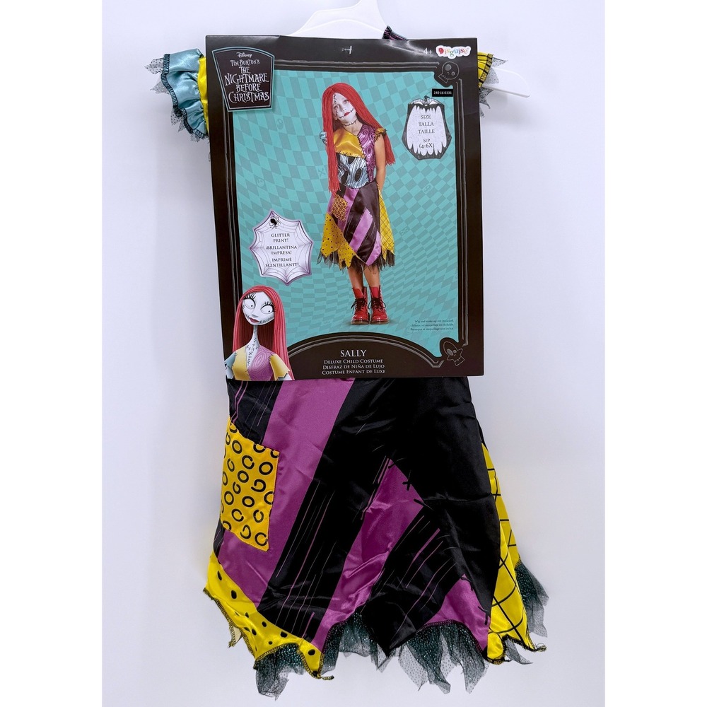 Disney Nightmare Before Christmas Sally Girls Small 4-6X Deluxe Costume Disguise